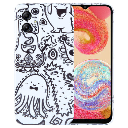 Samsung Galaxy A04e Painted Pattern PC Phone Case with Precise Hole Design