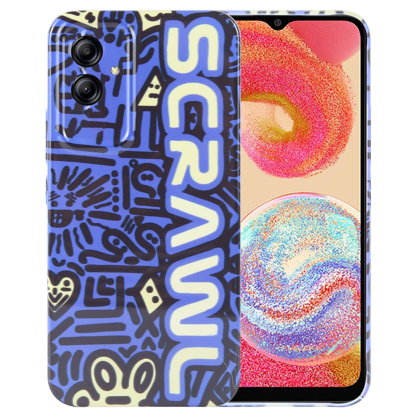 Samsung Galaxy A04e Painted Pattern PC Phone Case with Precise Hole Design