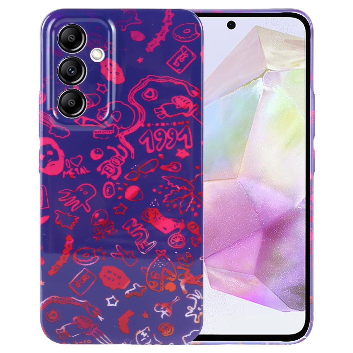 Samsung Galaxy A35 5G Painted Pattern PC Phone Case with Precise Hole Design