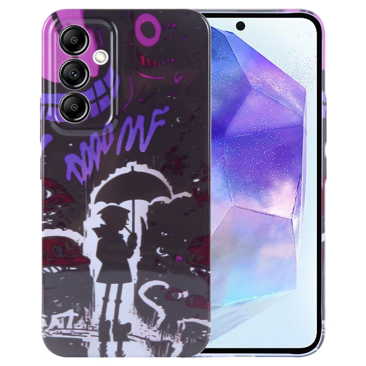 Samsung Galaxy A55 5G Painted Pattern PC Phone Case with Precise Hole Design