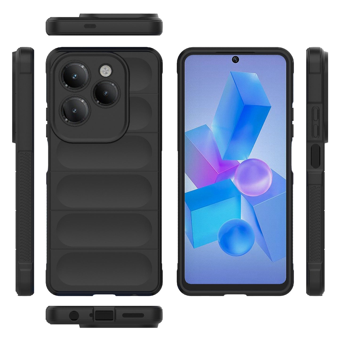 Infinix Hot 40 Pro Magic Shield TPU + Flannel Phone Case - Stylish, Durable, and Lightweight Protection