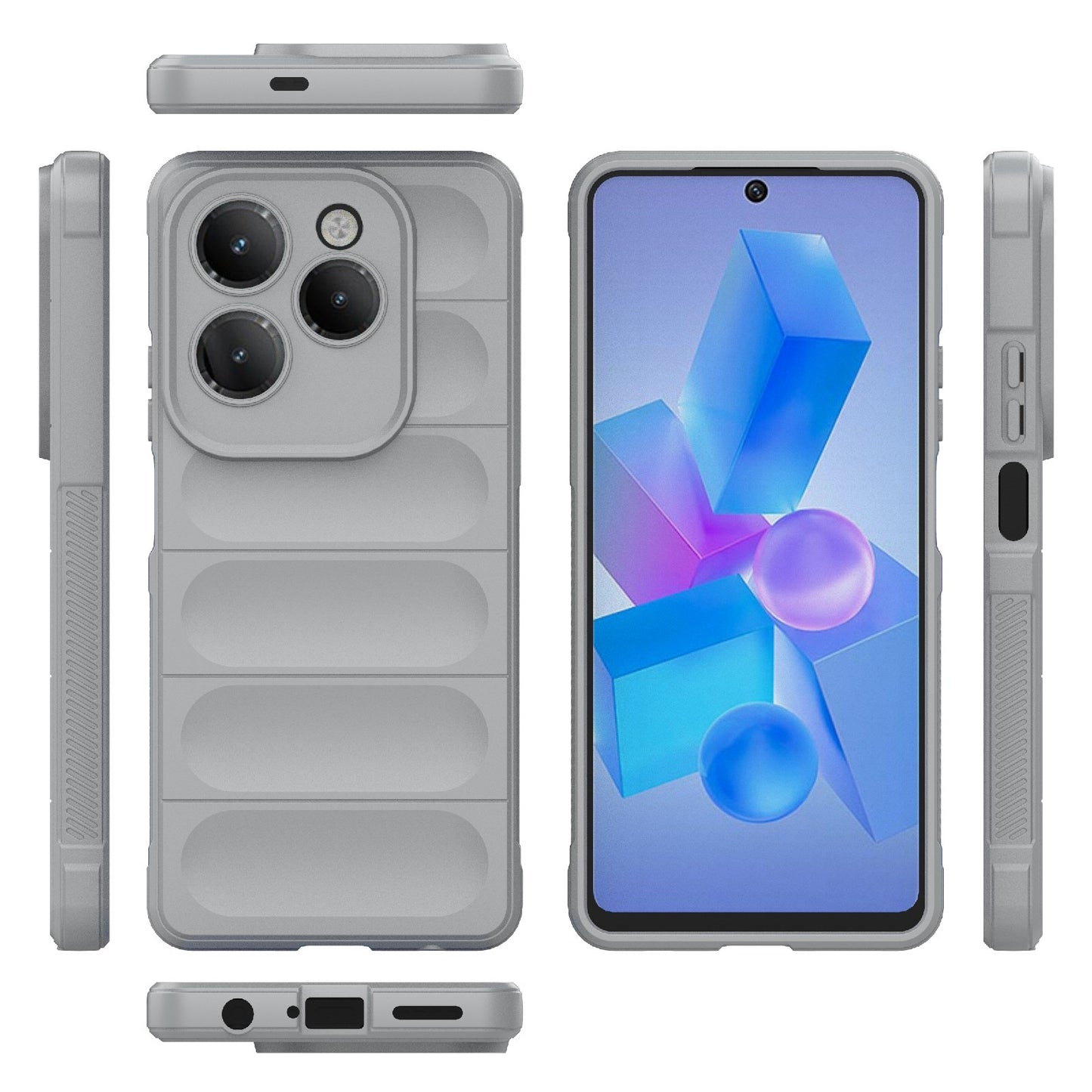 Infinix Hot 40 Pro Magic Shield TPU + Flannel Phone Case - Stylish, Durable, and Lightweight Protection