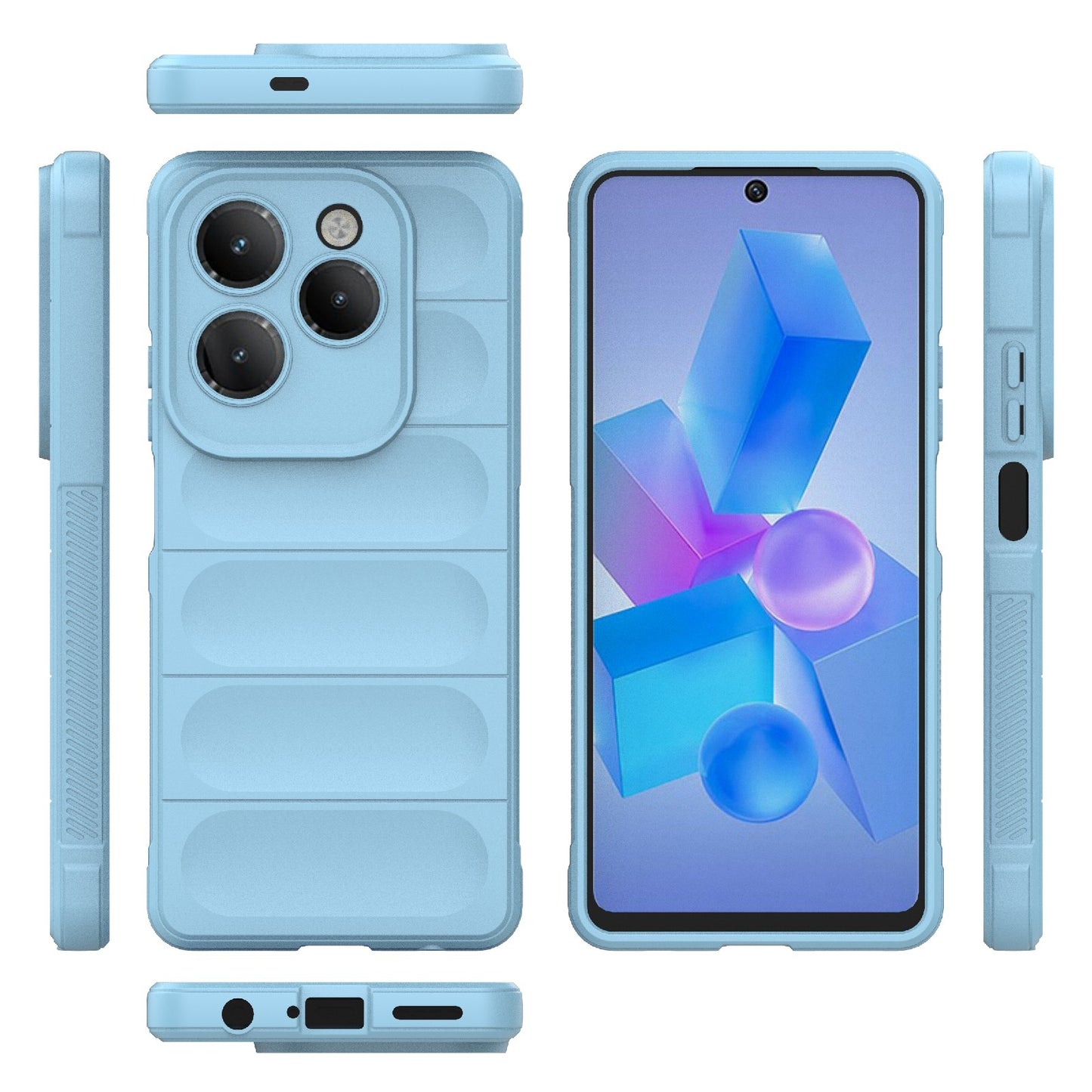 Infinix Hot 40 Pro Magic Shield TPU + Flannel Phone Case - Stylish, Durable, and Lightweight Protection