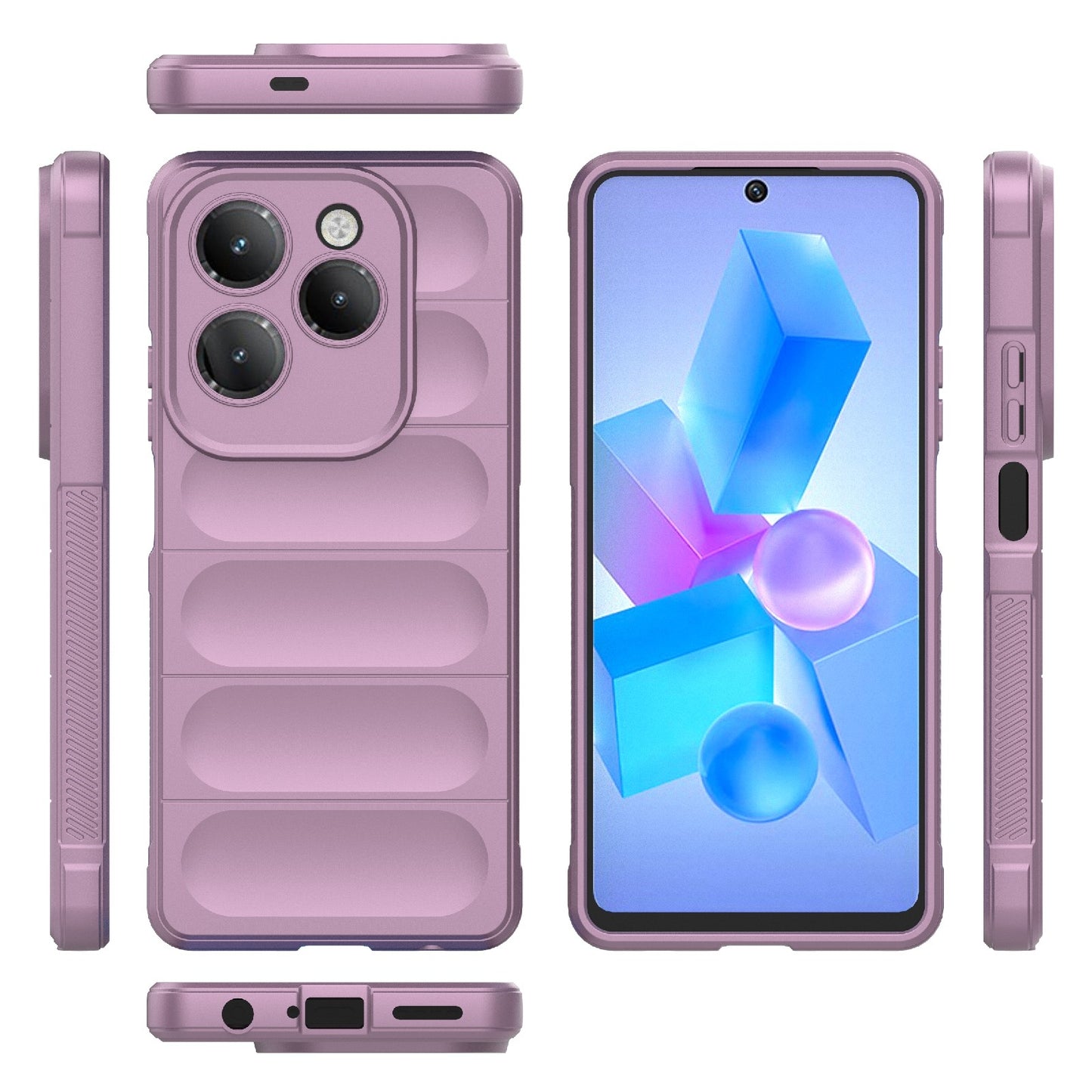 Infinix Hot 40 Pro Magic Shield TPU + Flannel Phone Case - Stylish, Durable, and Lightweight Protection