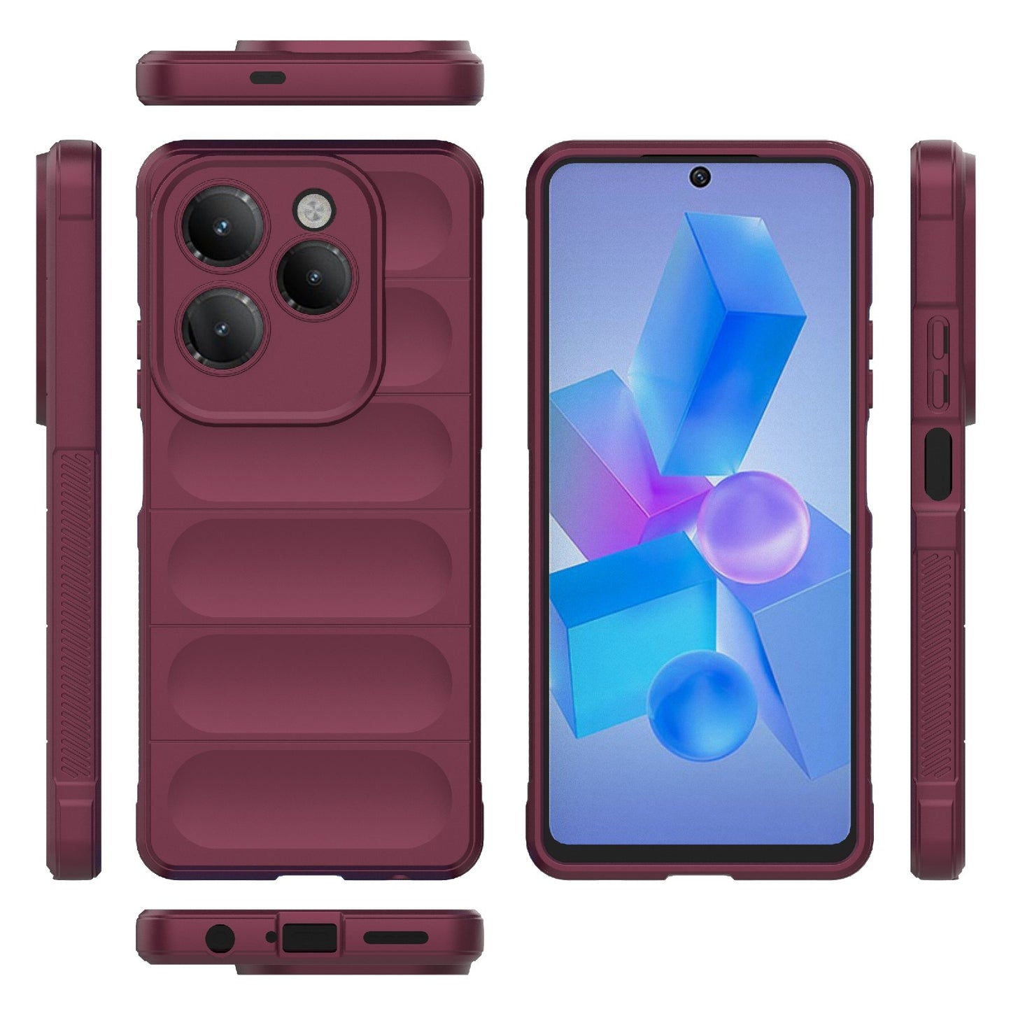 Infinix Hot 40 Pro Magic Shield TPU + Flannel Phone Case - Stylish, Durable, and Lightweight Protection