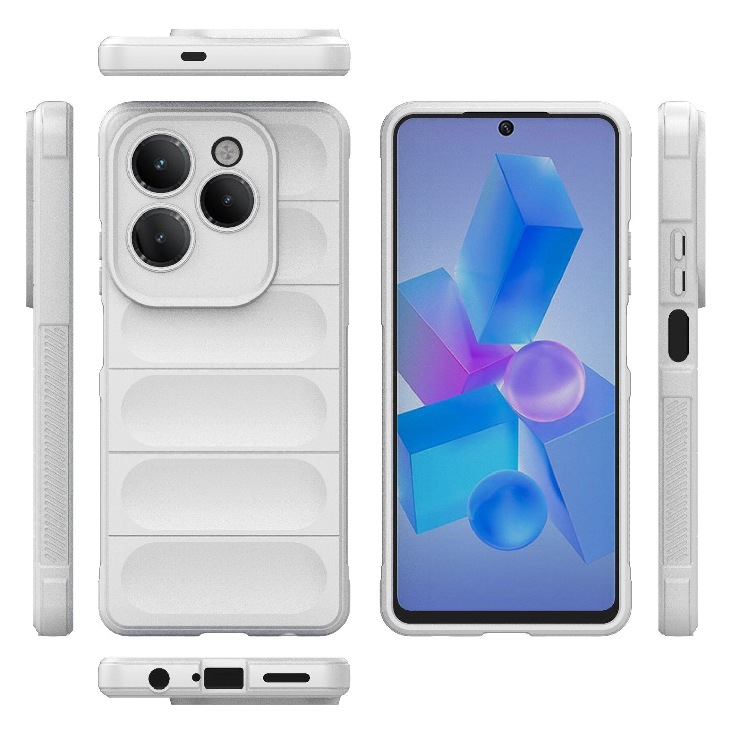 Infinix Hot 40 Pro Magic Shield TPU + Flannel Phone Case - Stylish, Durable, and Lightweight Protection