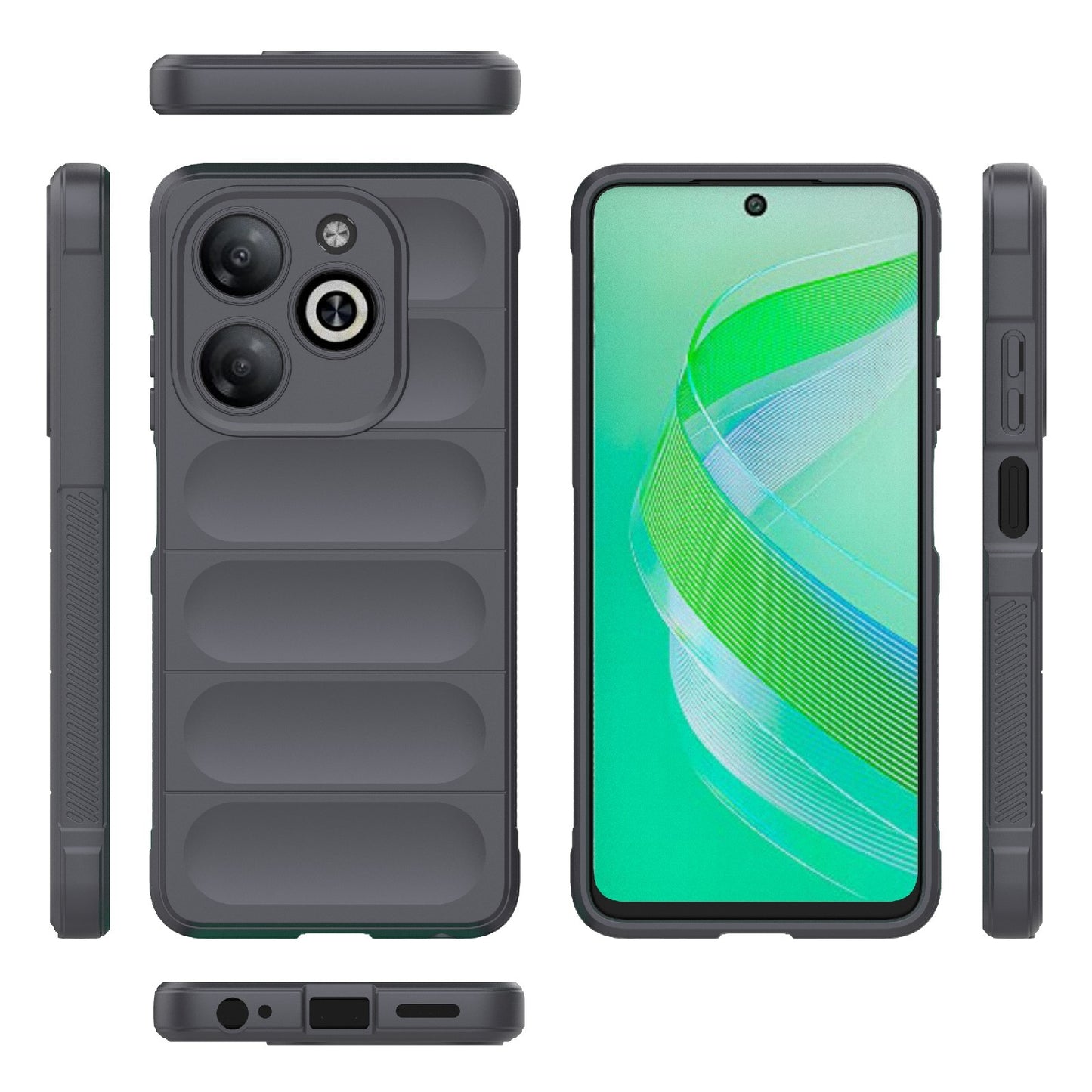 Infinix Smart 8 Magic Shield TPU + Flannel Phone Case - Stylish, Durable, and Lightweight Protection