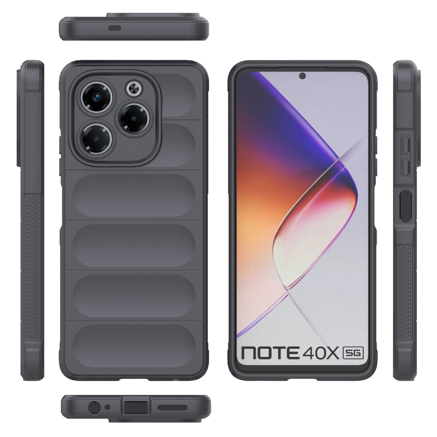 Infinix Note 40X 5G Global Magic Shield TPU + Flannel Phone Case - Stylish, Durable, and Lightweight Protection