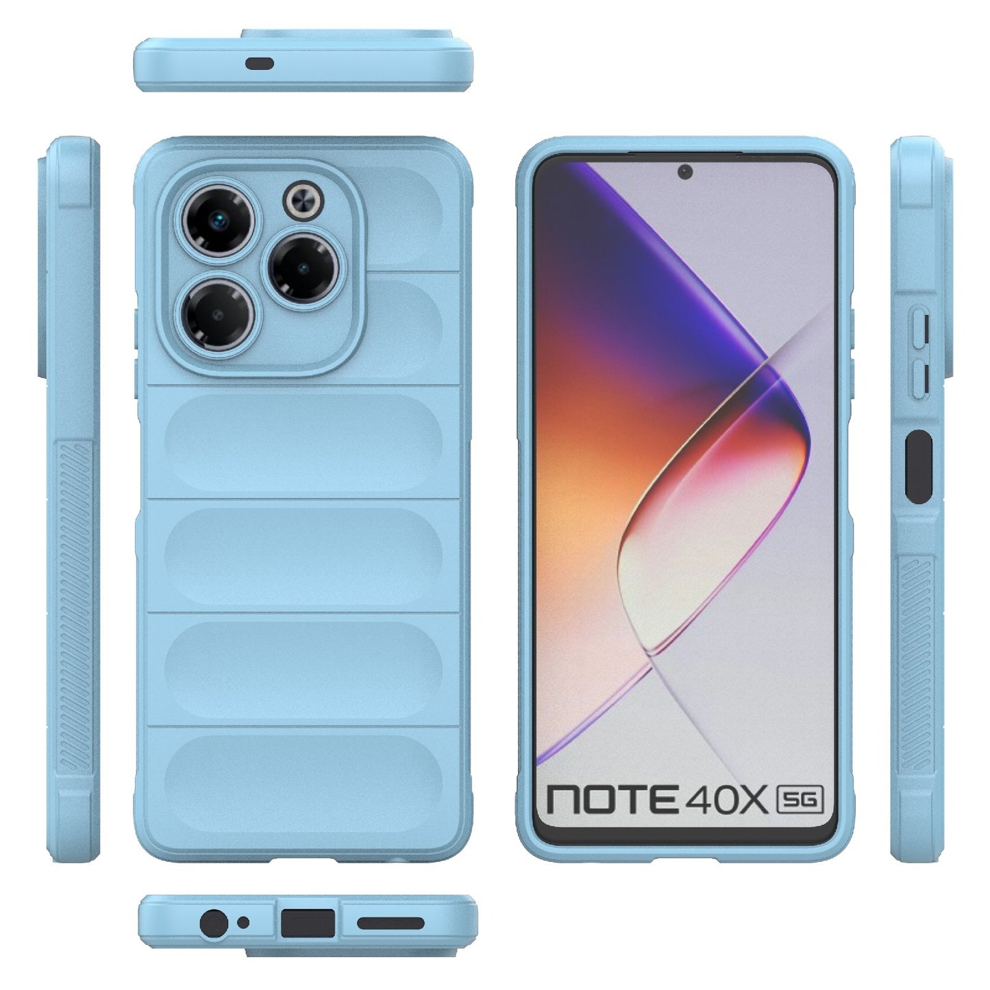 Infinix Note 40X 5G Global Magic Shield TPU + Flannel Phone Case - Stylish, Durable, and Lightweight Protection