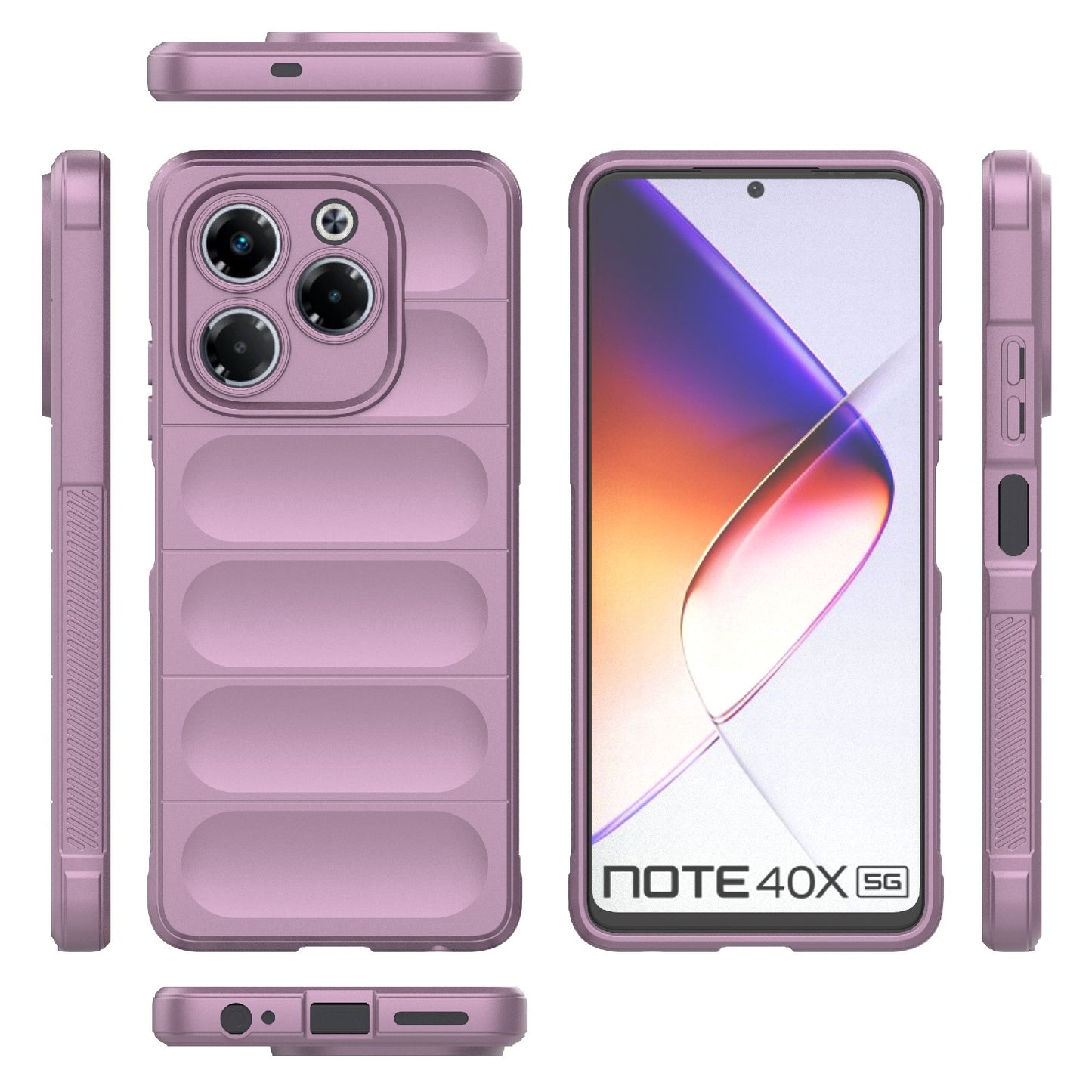 Infinix Note 40X 5G Global Magic Shield TPU + Flannel Phone Case - Stylish, Durable, and Lightweight Protection