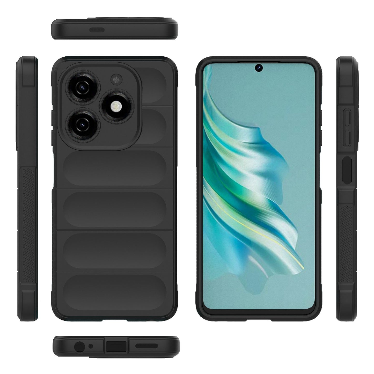 Tecno Spark 20 Magic Shield TPU + Flannel Phone Case - Stylish, Durable, and Lightweight Protection