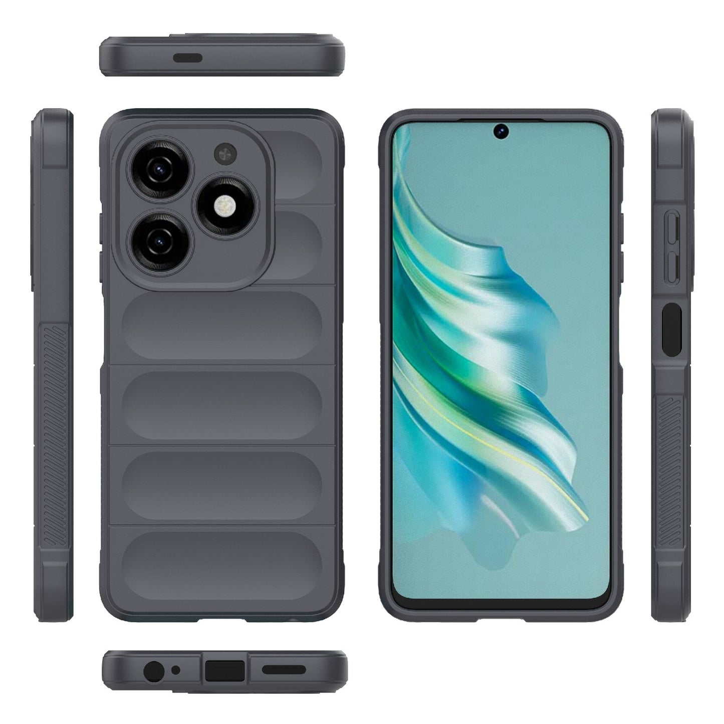 Tecno Spark 20 Magic Shield TPU + Flannel Phone Case - Stylish, Durable, and Lightweight Protection