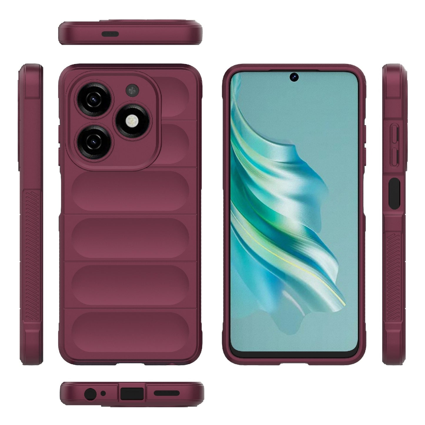 Tecno Spark 20 Magic Shield TPU + Flannel Phone Case - Stylish, Durable, and Lightweight Protection