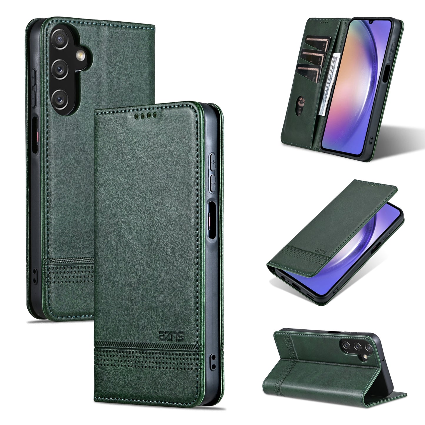 Samsung Galaxy A25 5G Leather Wallet Case with Card Holder & Magnetic Closure