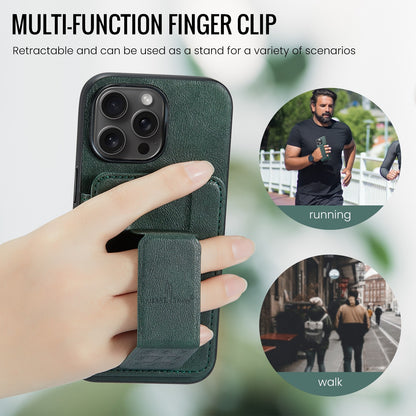 iPhone 12 Pro Card Holder Back Phone Case - Oil Wax Cow Leather