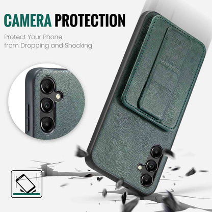 Samsung Galaxy A13 5G Card Holder Back Phone Case - Oil Wax Cow Leather