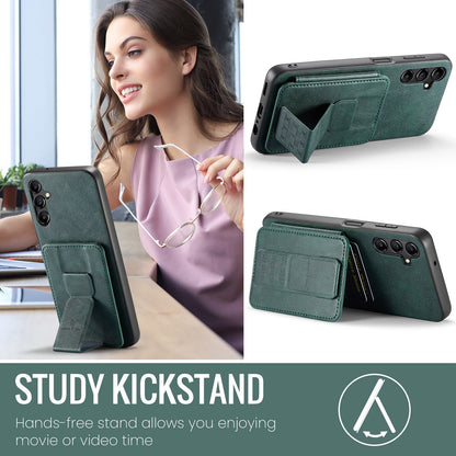 Samsung Galaxy A13 5G Card Holder Back Phone Case - Oil Wax Cow Leather