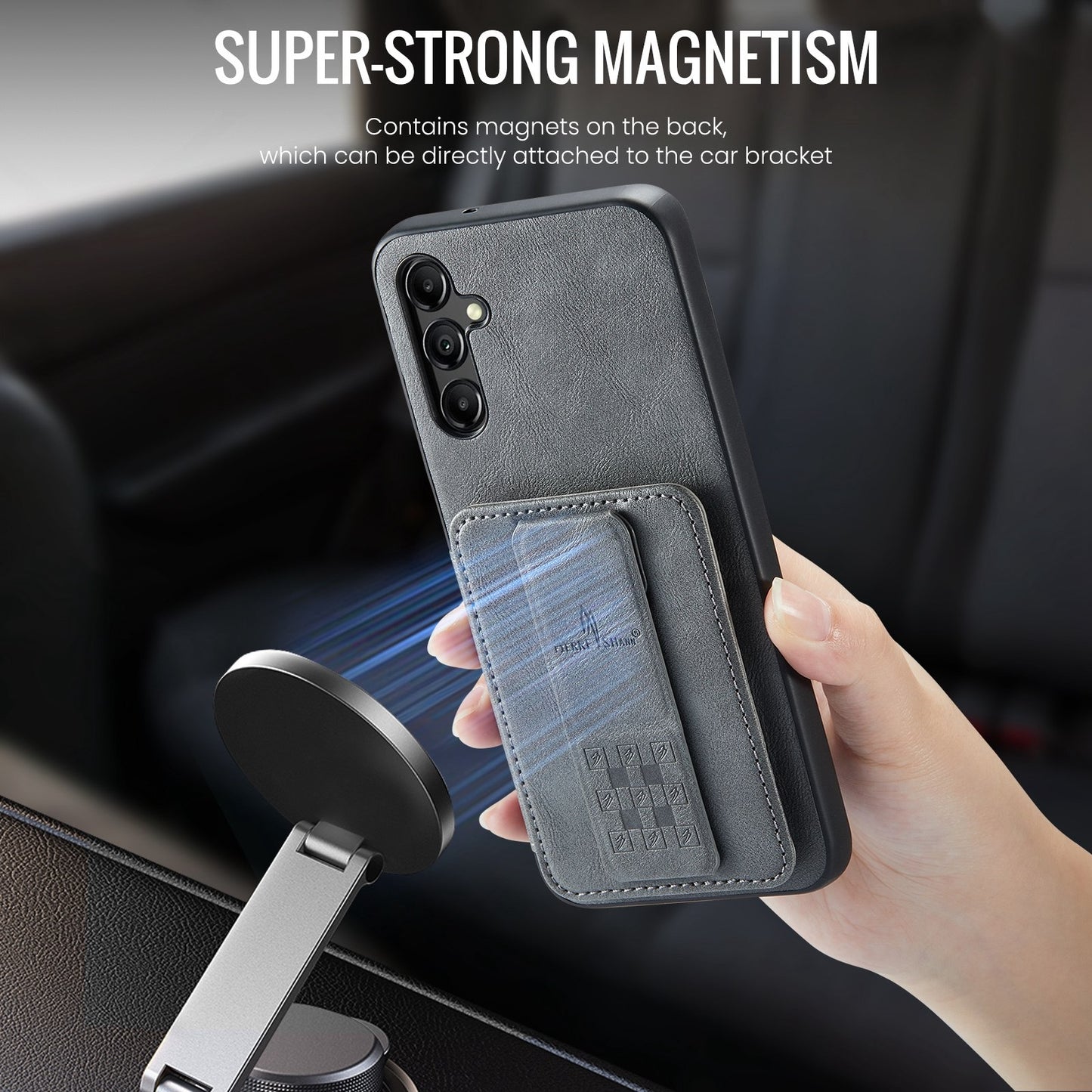 Samsung Galaxy A13 5G Card Holder Back Phone Case - Oil Wax Cow Leather