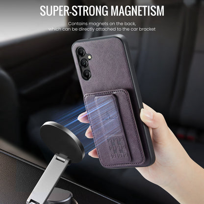 Samsung Galaxy A14 5G Card Holder Back Phone Case - Oil Wax Cow Leather