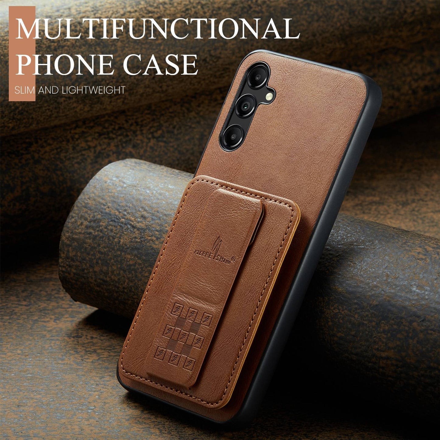 Samsung Galaxy A14 5G Card Holder Back Phone Case - Oil Wax Cow Leather