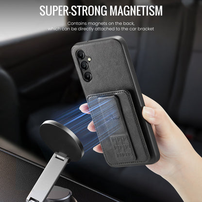 Samsung Galaxy A15 5G Card Holder Back Phone Case - Oil Wax Cow Leather