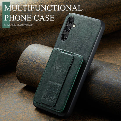 Samsung Galaxy A15 5G Card Holder Back Phone Case - Oil Wax Cow Leather