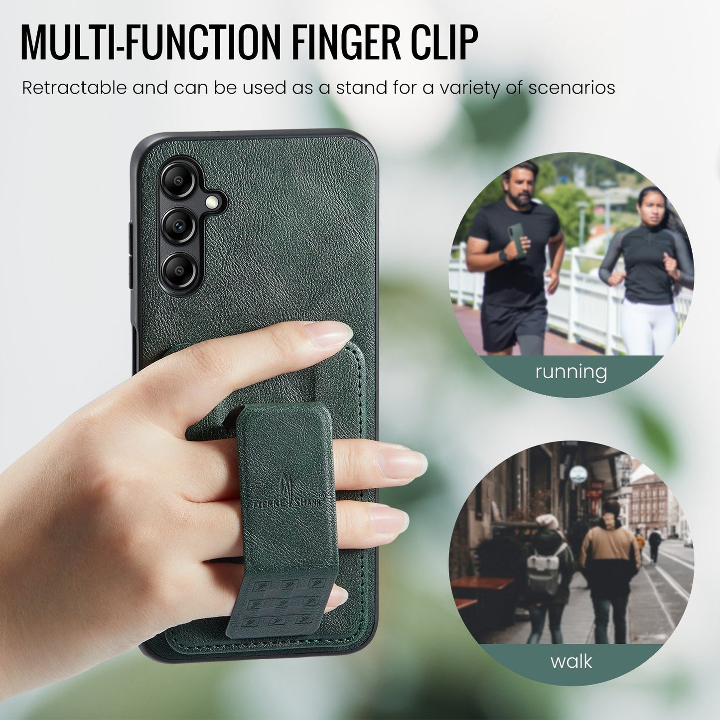 Samsung Galaxy A15 5G Card Holder Back Phone Case - Oil Wax Cow Leather