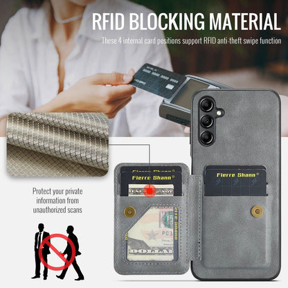 Samsung Galaxy A15 5G Card Holder Back Phone Case - Oil Wax Cow Leather