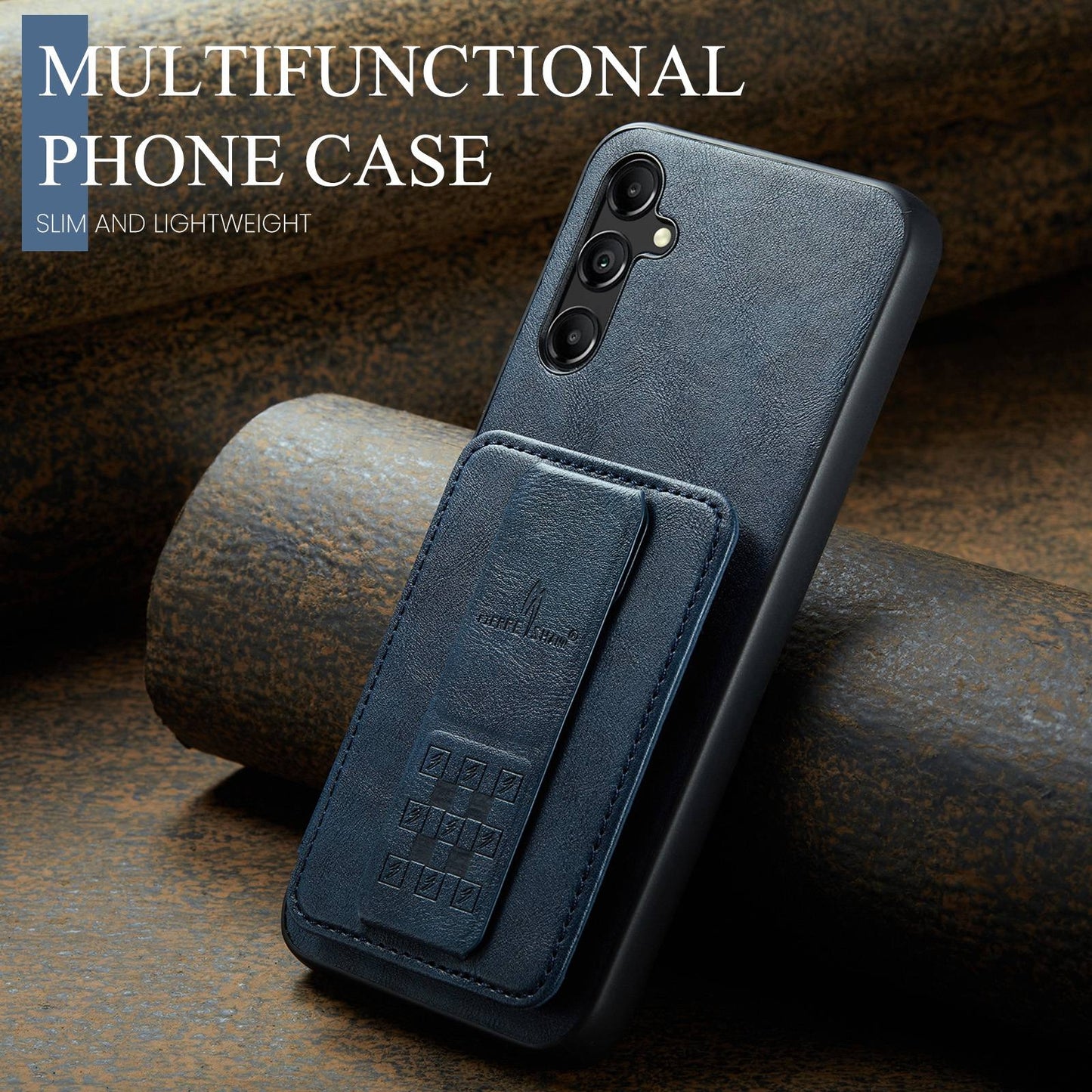 Samsung Galaxy A15 5G Card Holder Back Phone Case - Oil Wax Cow Leather