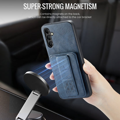 Samsung Galaxy A15 5G Card Holder Back Phone Case - Oil Wax Cow Leather