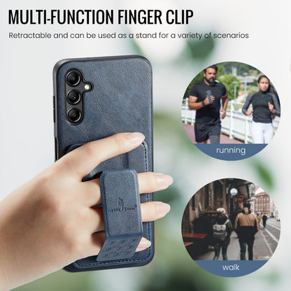 Samsung Galaxy A15 5G Card Holder Back Phone Case - Oil Wax Cow Leather