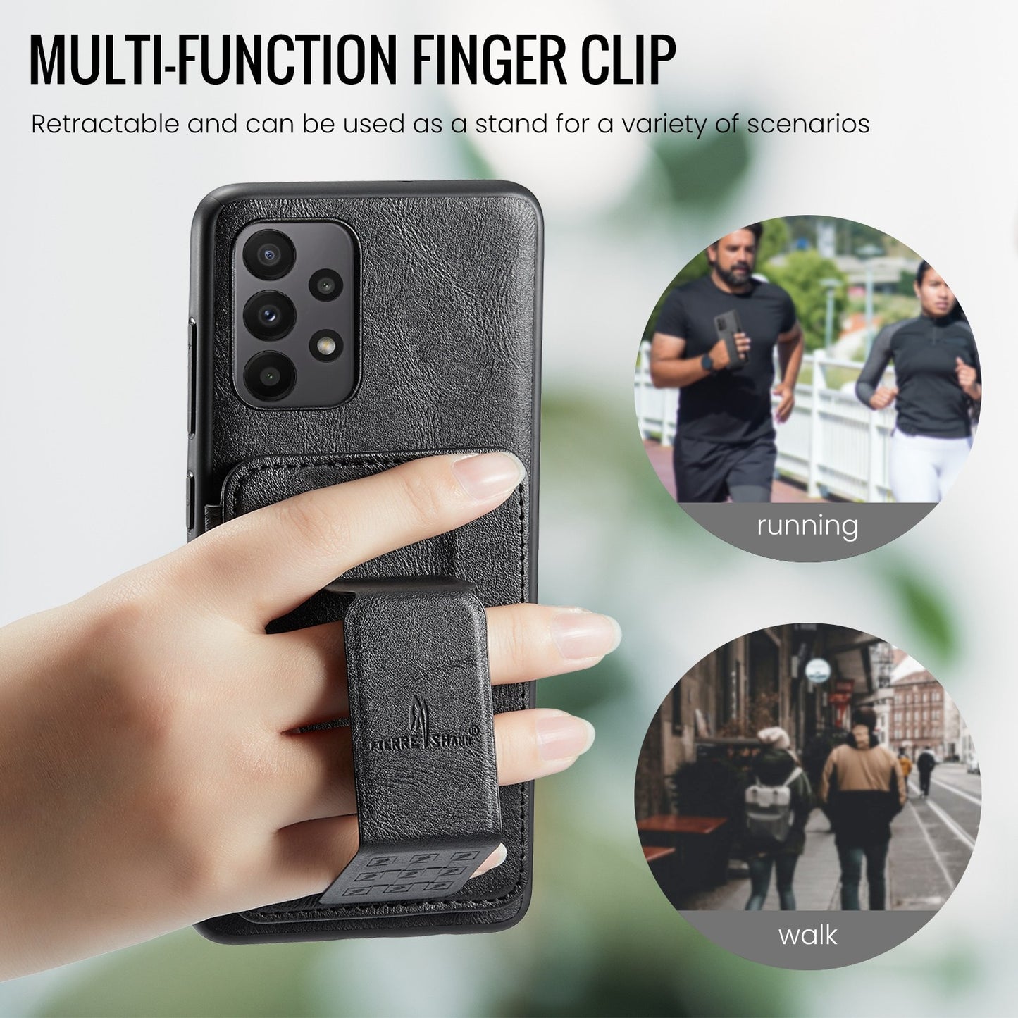 Samsung Galaxy A23 5G Card Holder Back Phone Case - Oil Wax Cow Leather