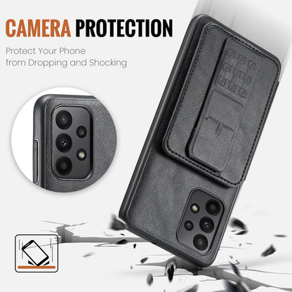 Samsung Galaxy A23 5G Card Holder Back Phone Case - Oil Wax Cow Leather