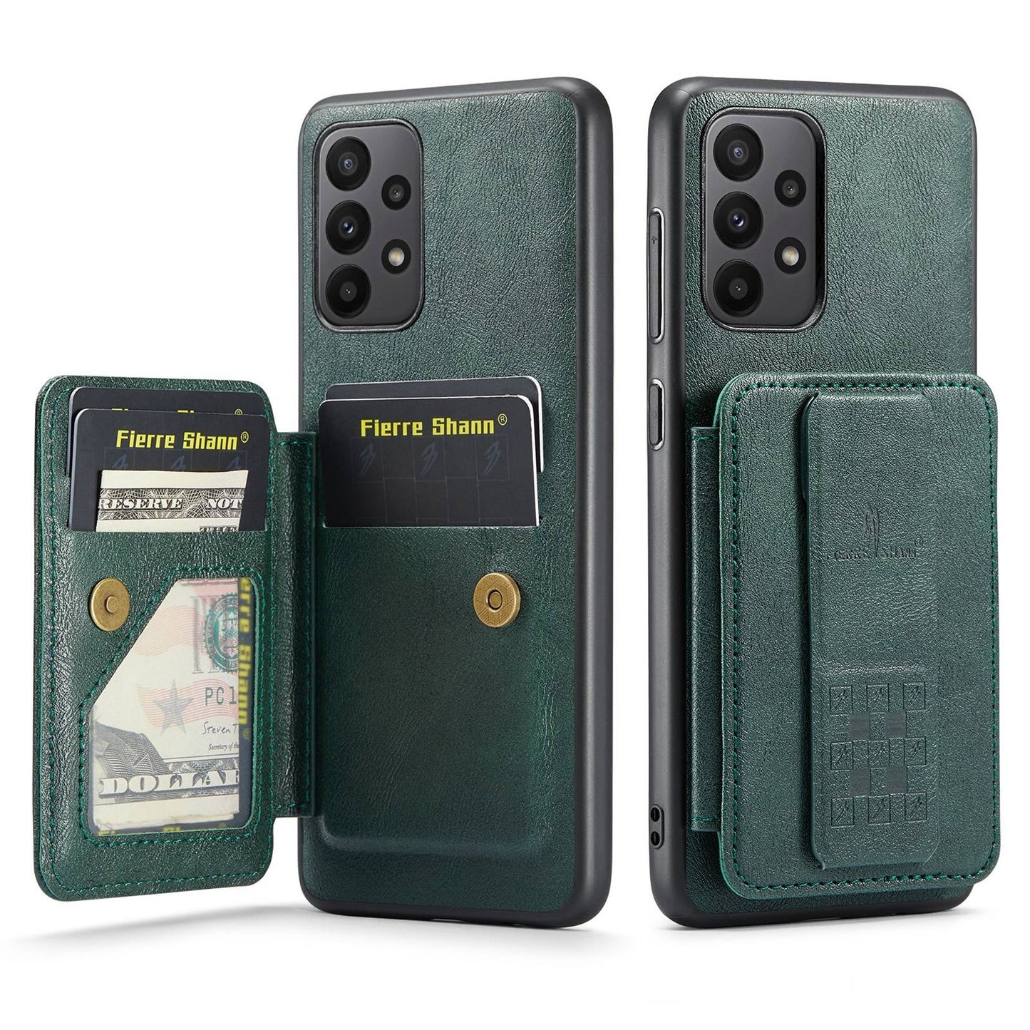 Samsung Galaxy A23 5G Card Holder Back Phone Case - Oil Wax Cow Leather