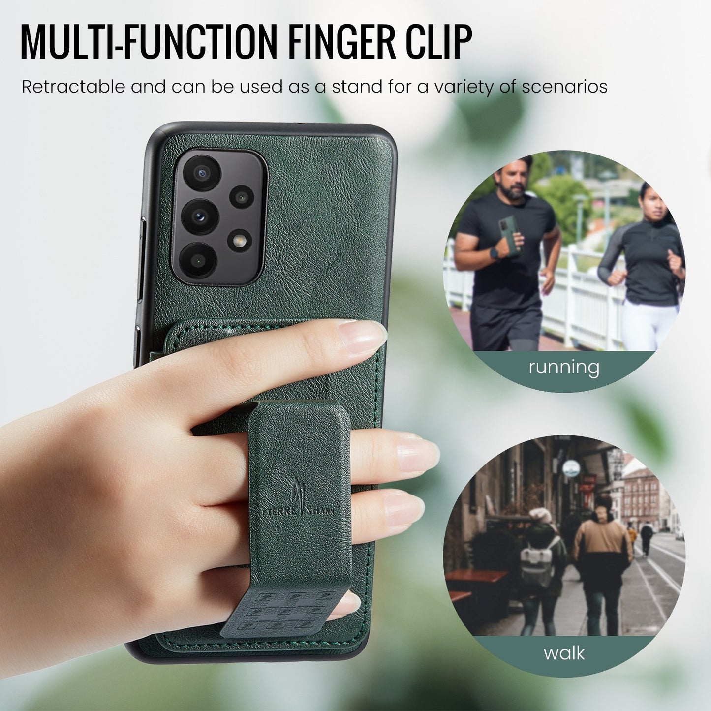 Samsung Galaxy A23 5G Card Holder Back Phone Case - Oil Wax Cow Leather