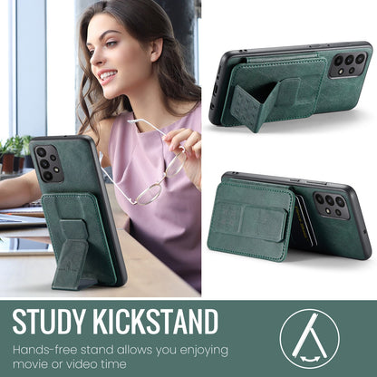 Samsung Galaxy A23 5G Card Holder Back Phone Case - Oil Wax Cow Leather