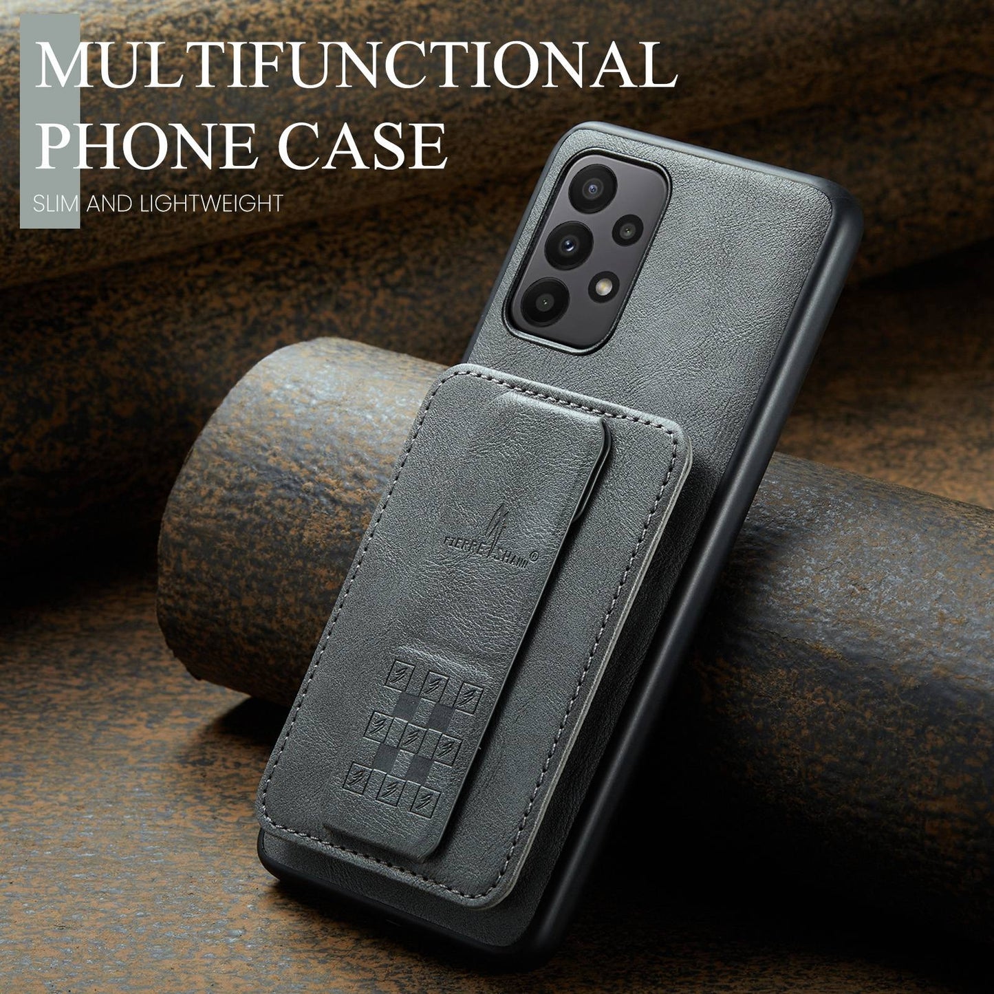 Samsung Galaxy A23 5G Card Holder Back Phone Case - Oil Wax Cow Leather