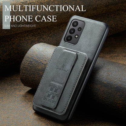 Samsung Galaxy A23 5G Card Holder Back Phone Case - Oil Wax Cow Leather