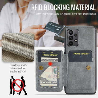 Samsung Galaxy A23 5G Card Holder Back Phone Case - Oil Wax Cow Leather