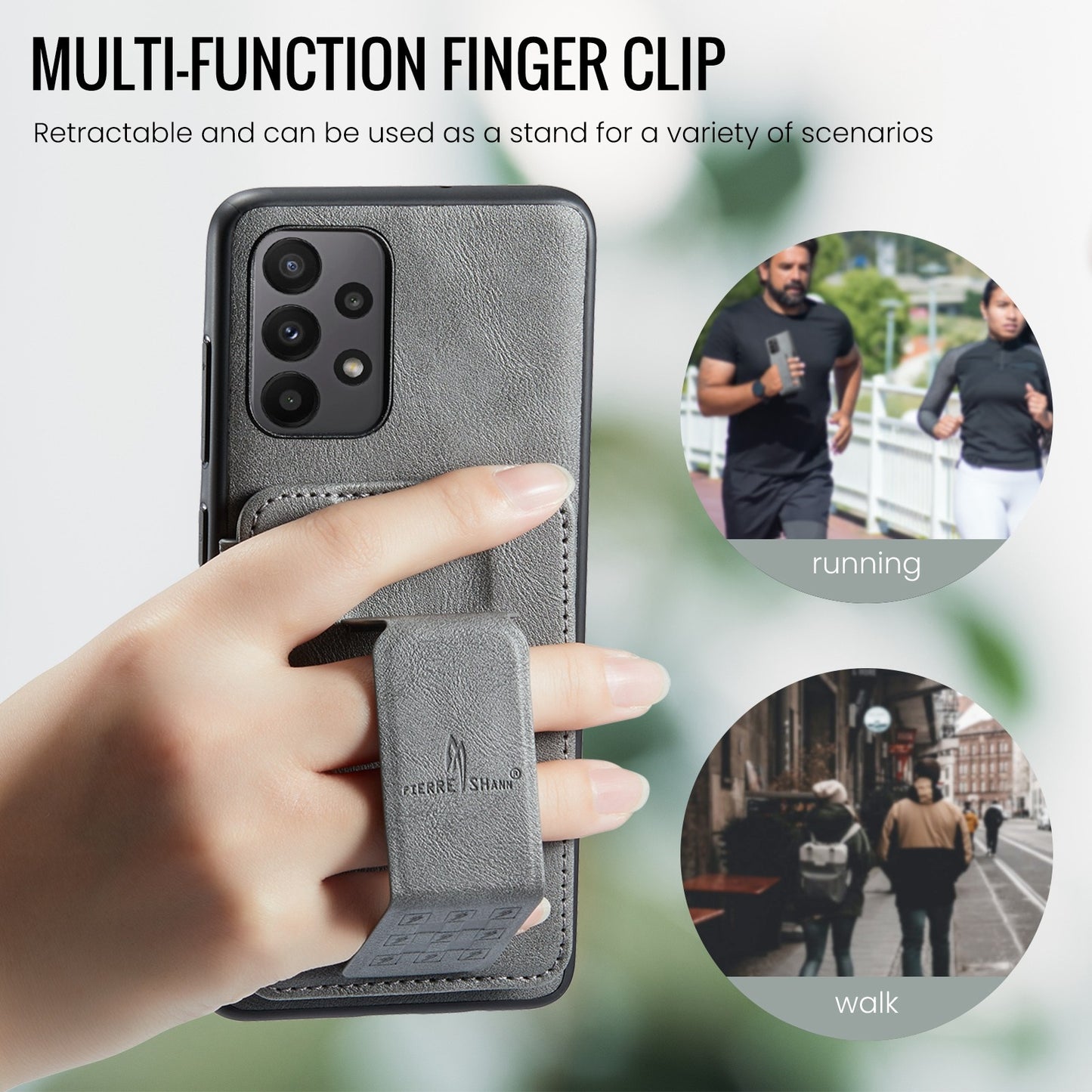 Samsung Galaxy A23 5G Card Holder Back Phone Case - Oil Wax Cow Leather