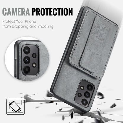 Samsung Galaxy A23 5G Card Holder Back Phone Case - Oil Wax Cow Leather