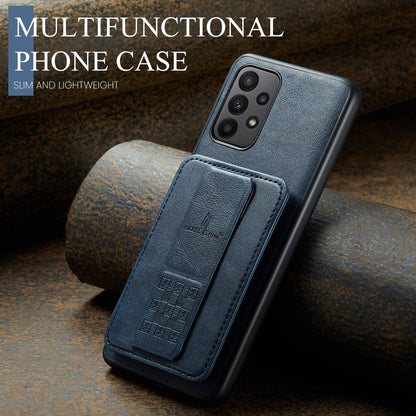 Samsung Galaxy A23 5G Card Holder Back Phone Case - Oil Wax Cow Leather