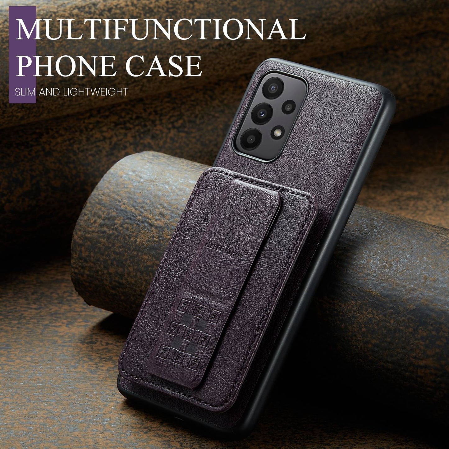 Samsung Galaxy A23 5G Card Holder Back Phone Case - Oil Wax Cow Leather