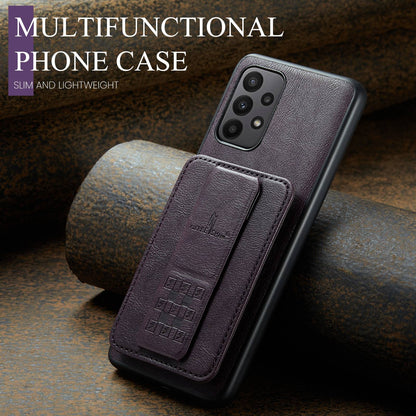 Samsung Galaxy A23 5G Card Holder Back Phone Case - Oil Wax Cow Leather