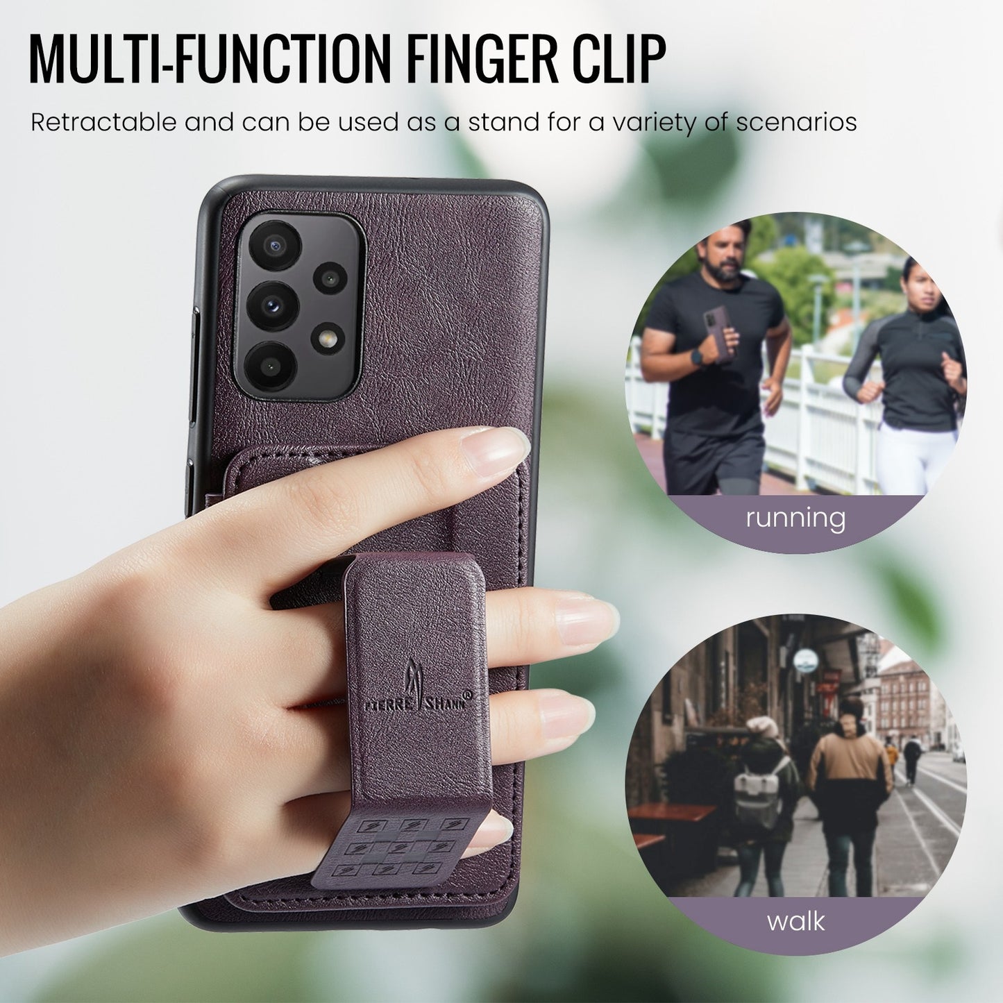 Samsung Galaxy A23 5G Card Holder Back Phone Case - Oil Wax Cow Leather