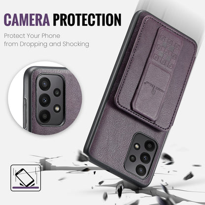 Samsung Galaxy A23 5G Card Holder Back Phone Case - Oil Wax Cow Leather