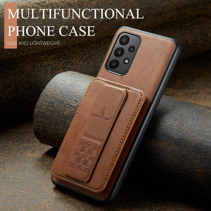 Samsung Galaxy A23 5G Card Holder Back Phone Case - Oil Wax Cow Leather