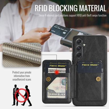 Samsung Galaxy A24 5G Card Holder Back Phone Case - Oil Wax Cow Leather