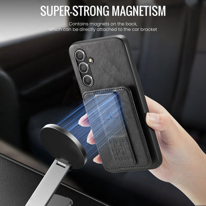 Samsung Galaxy A24 5G Card Holder Back Phone Case - Oil Wax Cow Leather