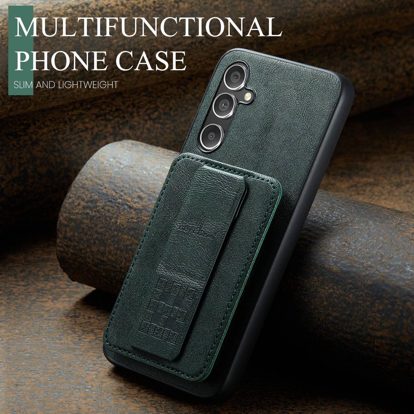 Samsung Galaxy A24 5G Card Holder Back Phone Case - Oil Wax Cow Leather